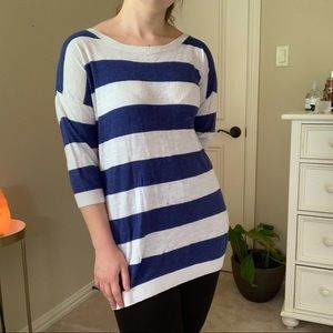 Striped tunic sweater